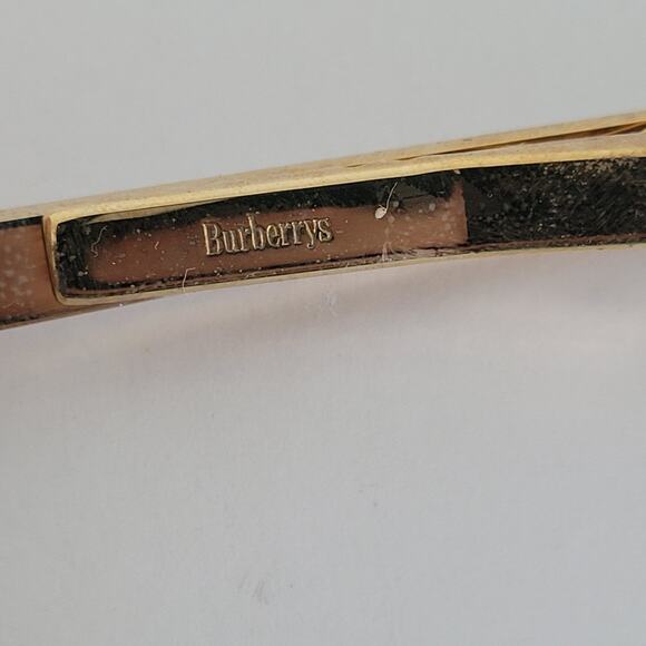 Burberry Tie Bar Clip Clasp Gold Silver Tone 2in Logo Vintage Logo - Picture 4 of 6